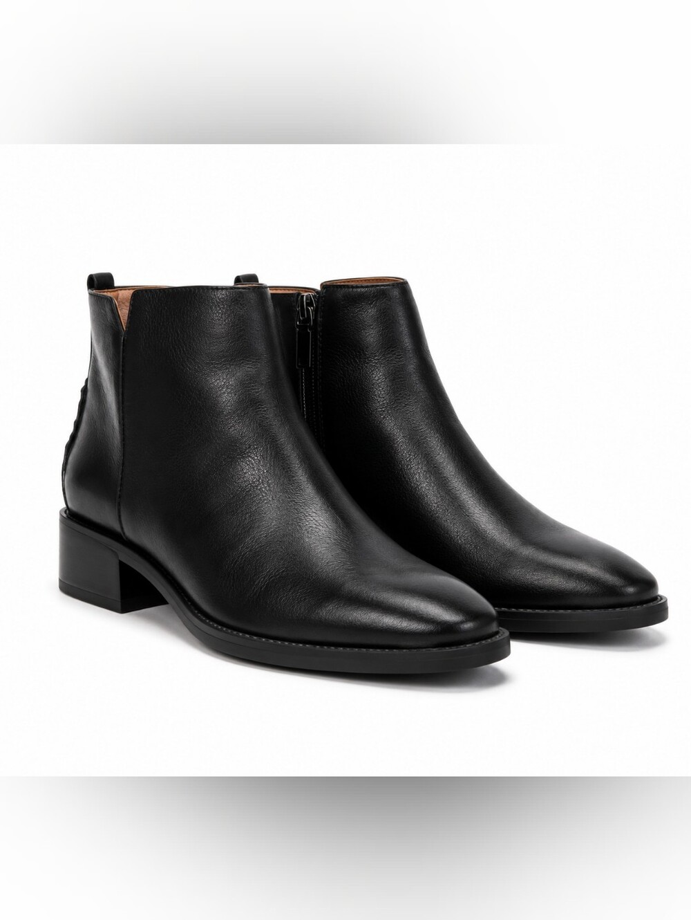 NWOT Sarto by Franco Sarto Nemi Black Leather Ankle Boots Side Zip 7